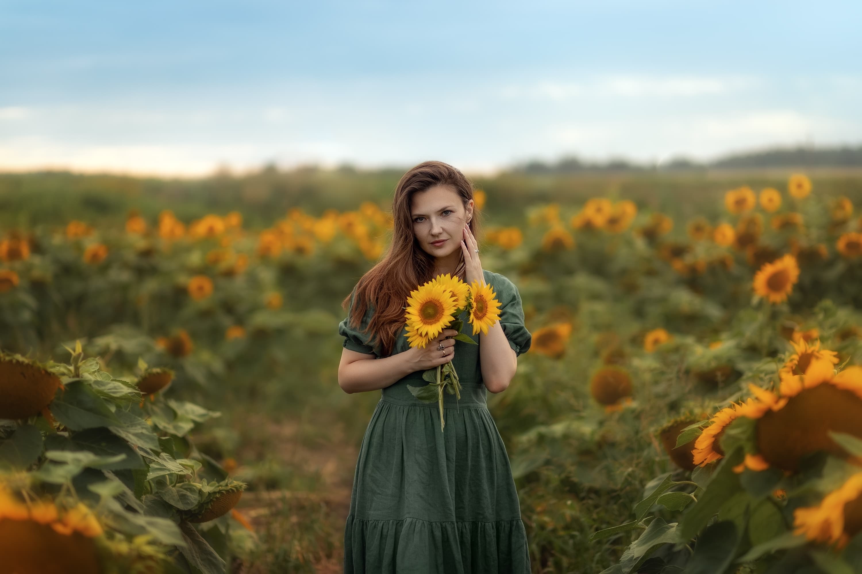 Sunflowers in my hands